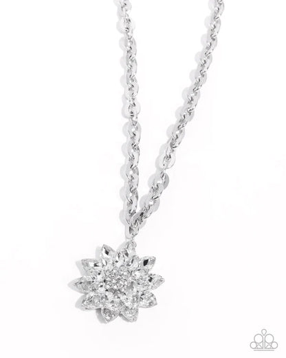 Glamorous Garden White Necklace - Jewelry by Bretta