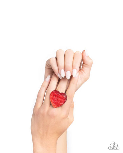 Hypnotizing Heart Red Ring - Jewelry by Bretta