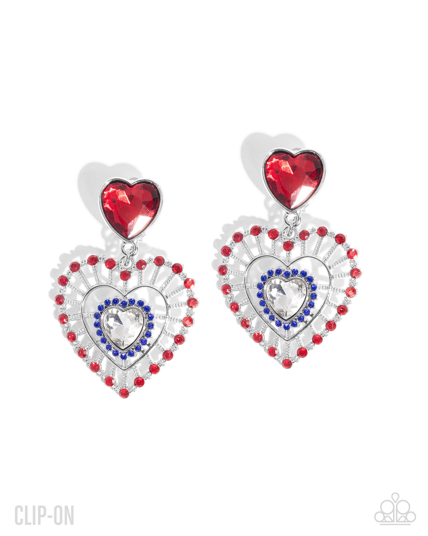 Patriotic Pattern Multi Clip-On Earrings - Jewelry by Bretta