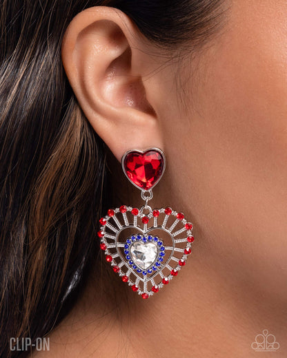 Patriotic Pattern Multi Clip-On Earrings - Jewelry by Bretta