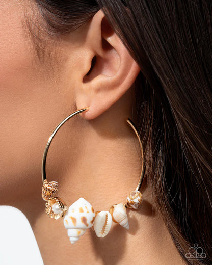 Seashell Sonnet Gold Earrings - Jewelry by Bretta
