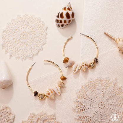Seashell Sonnet Gold Earrings - Jewelry by Bretta
