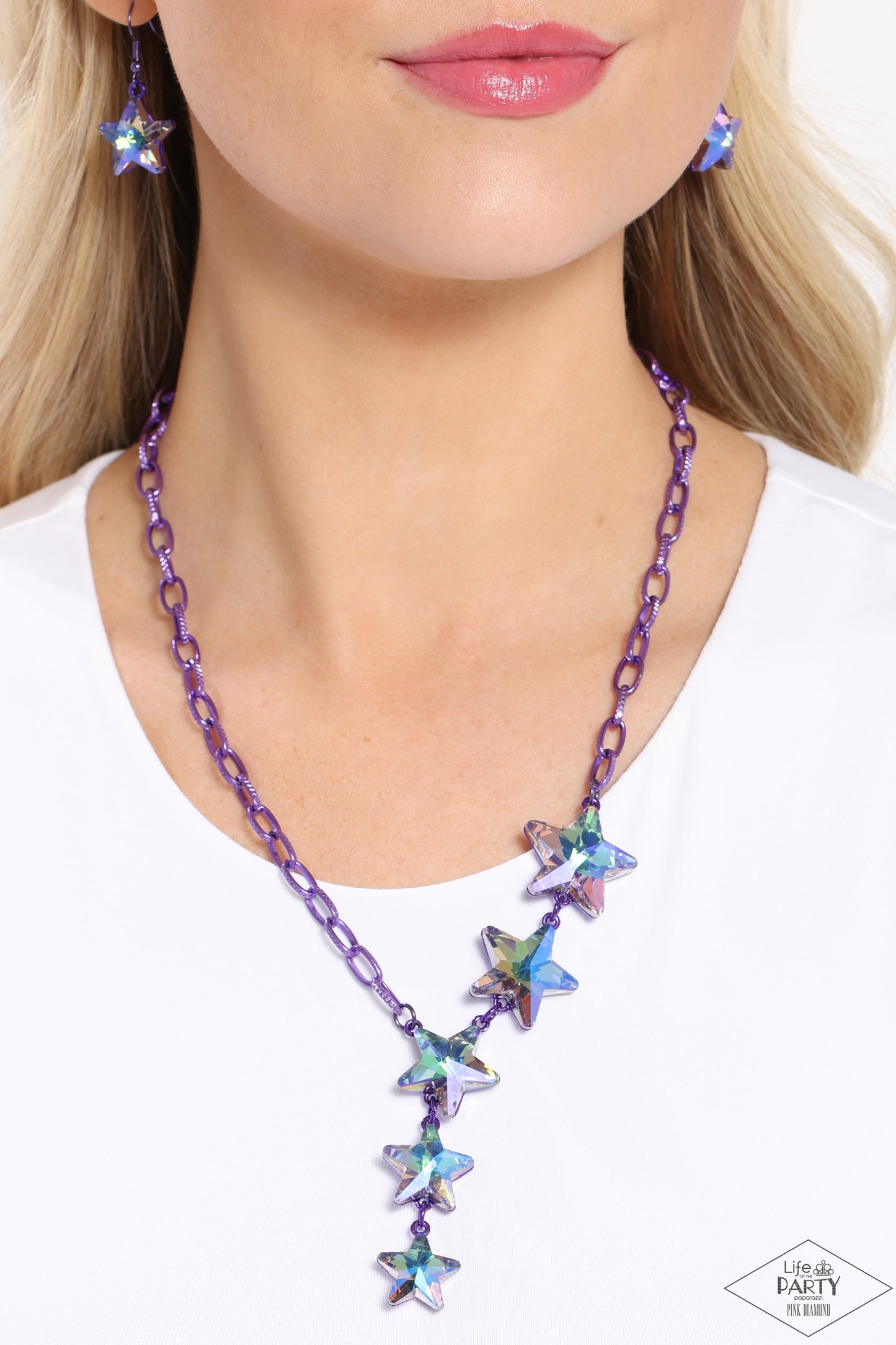 Star-Crossed Sparkle Purple Star Necklace - Jewelry by Bretta