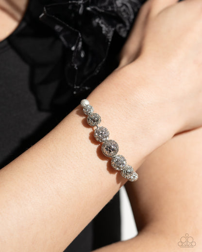 Steampunk Season White Bracelet - Jewelry by Bretta
