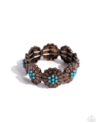 Textured Tribute Copper Bracelet v- Jewelry by Bretta