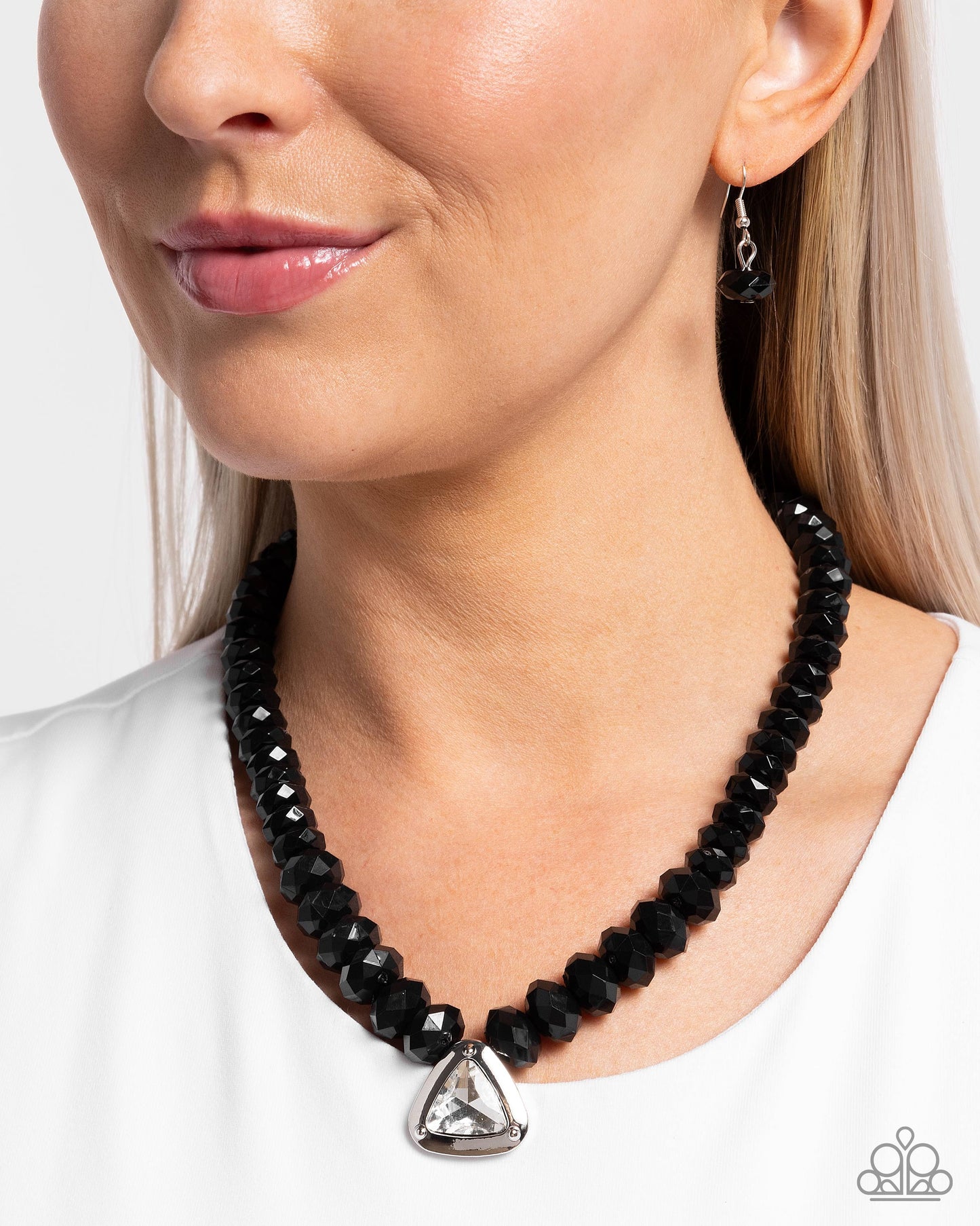 Trailblazing Triangle Black Necklace - Jewelry by Bretta