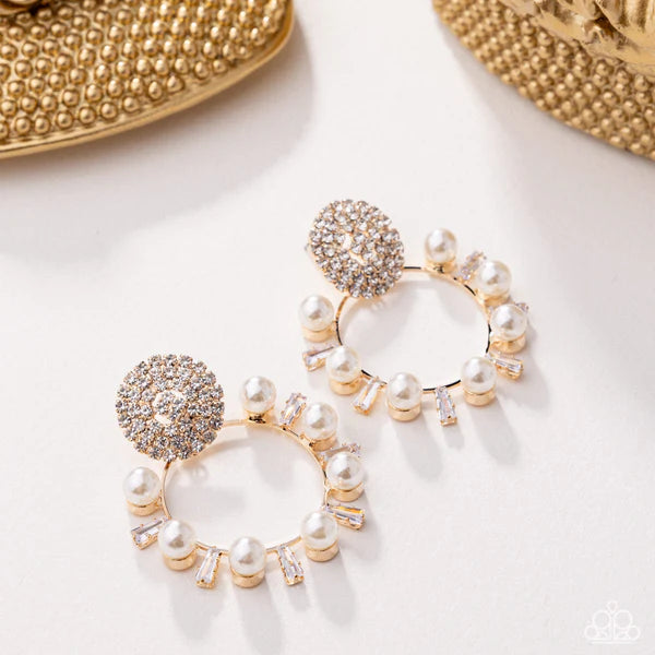 Wistfully Waltzing Gold Earrings