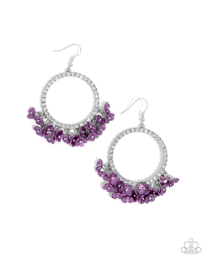 Wreathed Wisteria Purple Earrings - Jewelry by Bretta