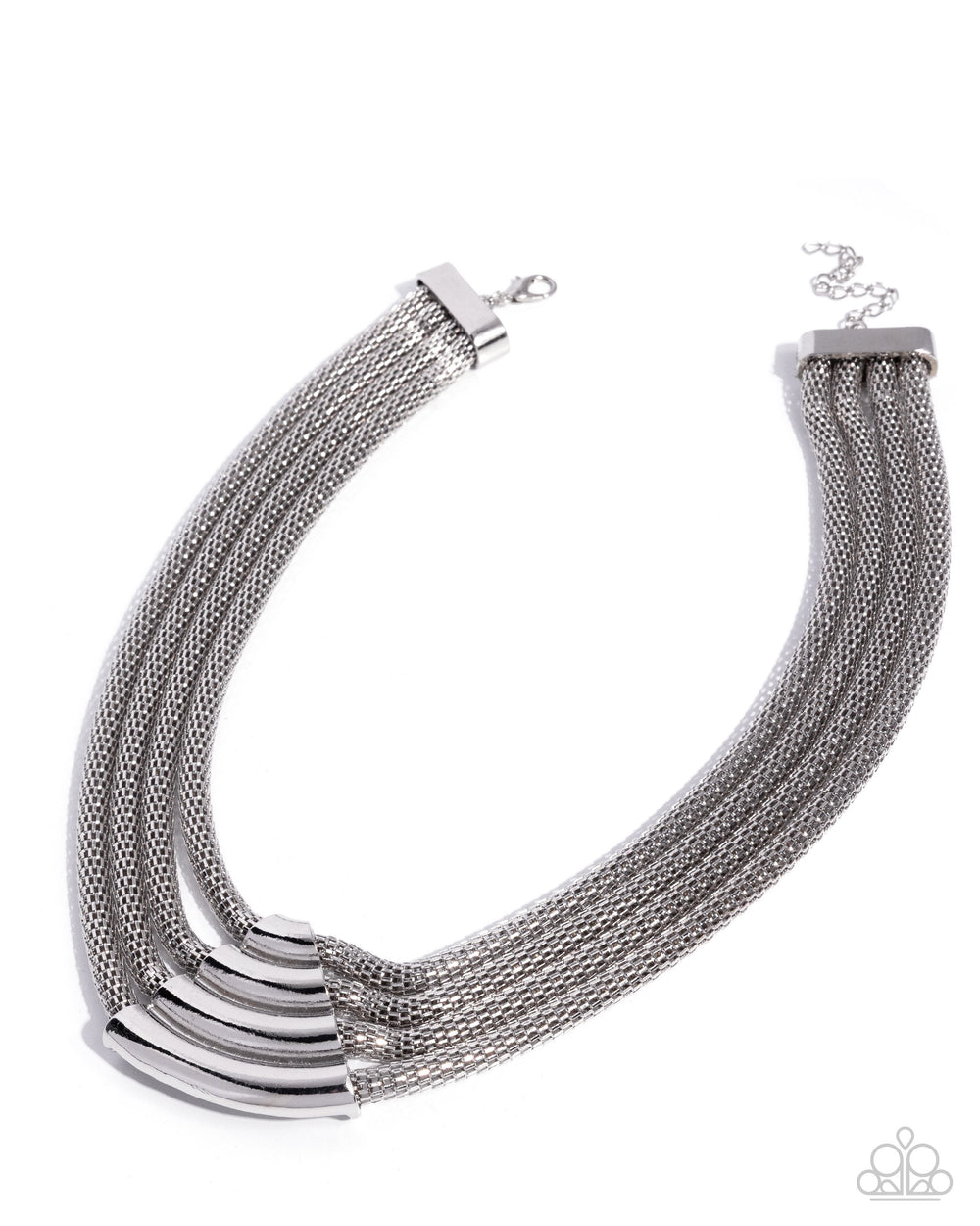 Get the MESH-age silver layered mesh-chain necklace by Jewelry by Bretta