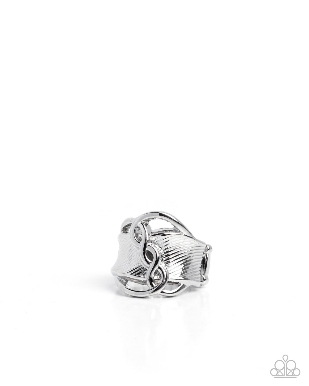 Harmonious Helix silver twist stretch ring by Jewelry by Bretta