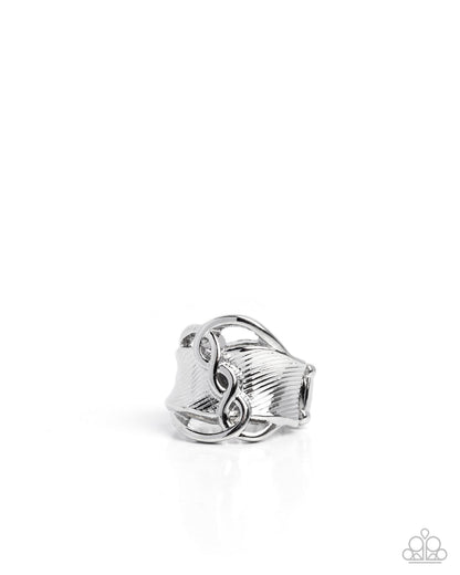 Harmonious Helix silver twist stretch ring by Jewelry by Bretta