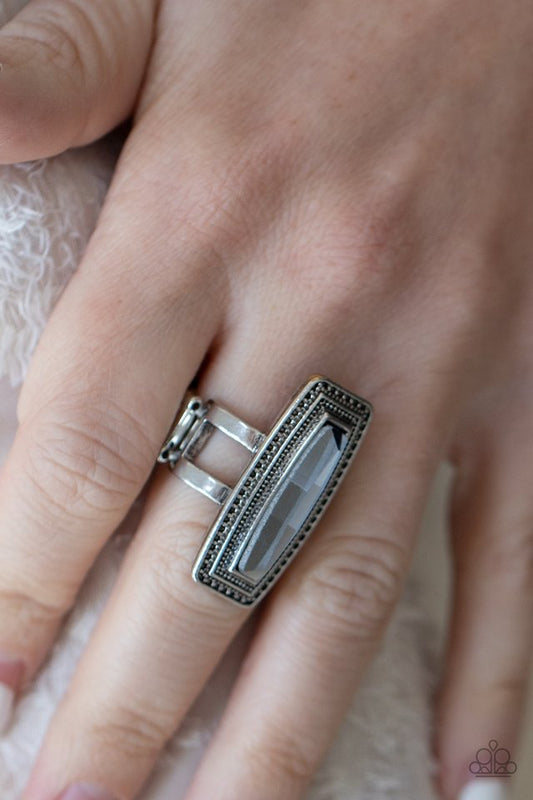 Luminary Luster silver smoky gemstone ring - Jewelry by Bretta