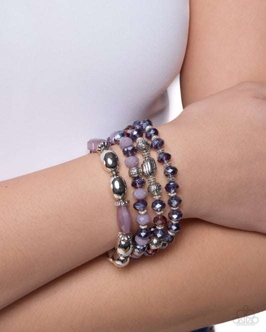 Polished Preparation Purple four-piece bracelet set detail