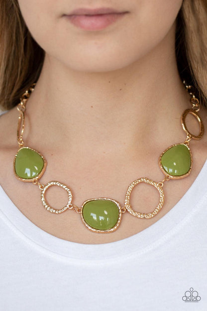 Paparazzi Accessories-Haute Heirloom - Green Necklace