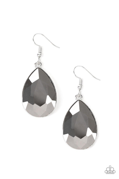 Paparazzi Accessories-Limo Ride - Silver Earrings