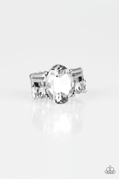 Paparazzi Accessories-Shine Bright Like A Diamond - White Ring - jewelrybybretta