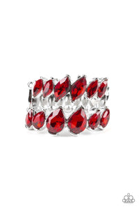 Timeless Tiers Red Ring - Jewelry by Bretta