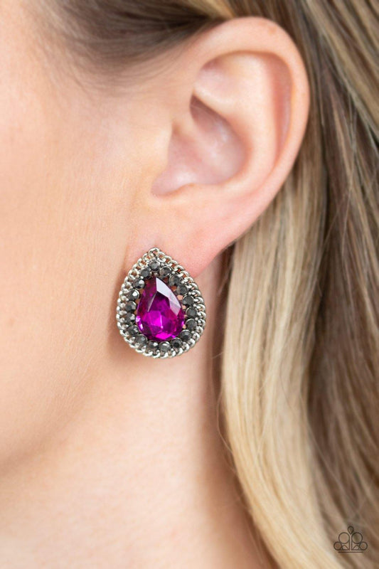Paparazzi Accessories-Debutante Debut - Pink Earrings - jewelrybybretta