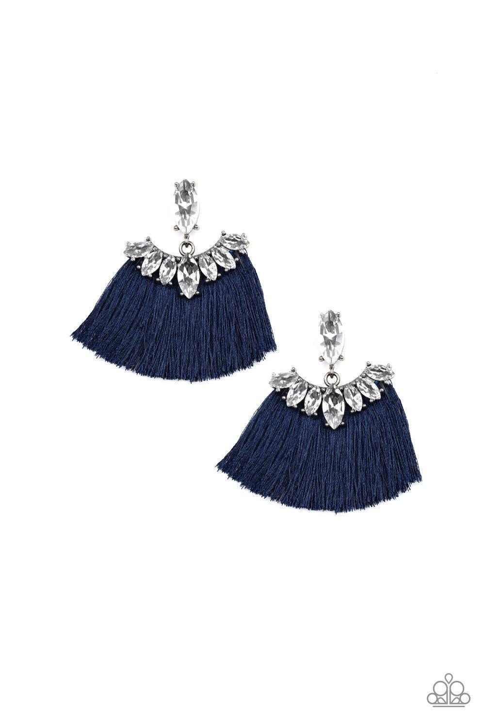 Paparazzi Accessories-Formal Flair - Blue Earrings