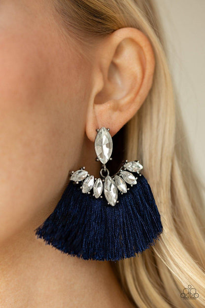 Paparazzi Accessories-Formal Flair - Blue Earrings