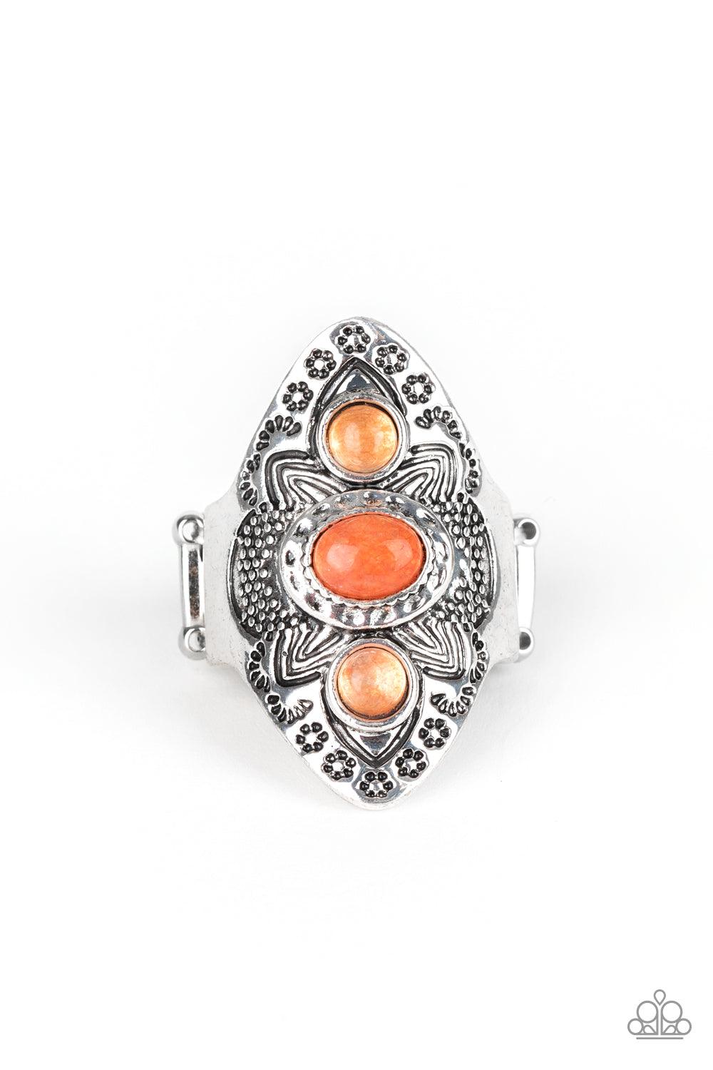 Paparazzi Accessories- Malibu Mystic - Orange Ring - jewelrybybretta