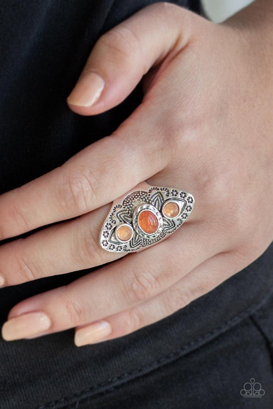 Paparazzi Accessories- Malibu Mystic - Orange Ring - jewelrybybretta