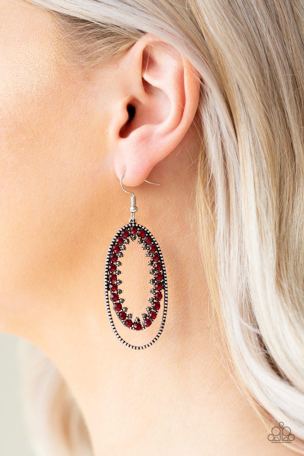 Paparazzi Accessories-Marry Into Money - Red Earrings