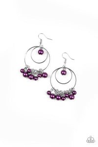  Paparazzi Accessories-New York Attraction - Purple Earrings