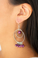  Paparazzi Accessories-New York Attraction - Purple Earrings