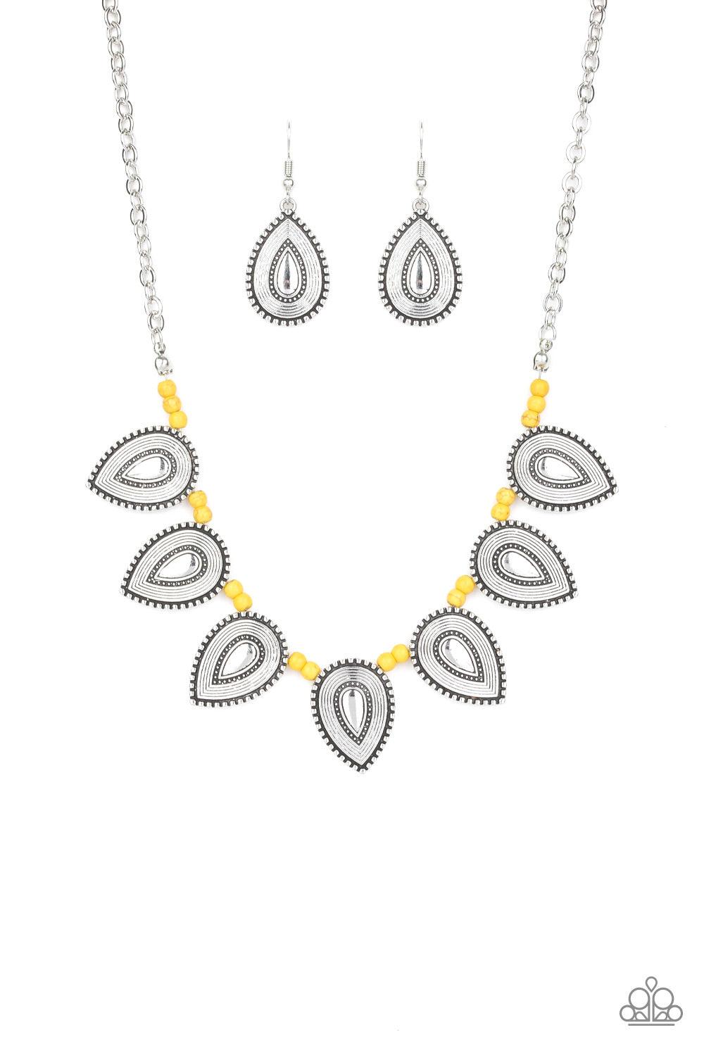 Paparazzi Accessories-Terra Trailblazer - Yellow Necklace
