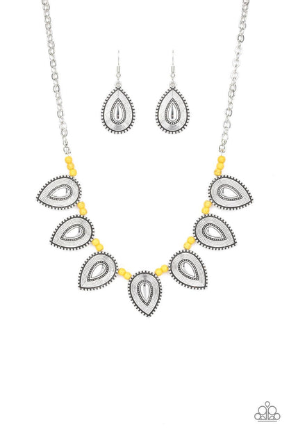 Paparazzi Accessories-Terra Trailblazer - Yellow Necklace