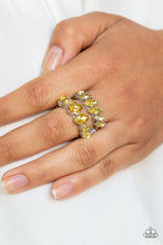 Paparazzi Accessories-Timeless Tiers - Yellow Ring - jewelrybybretta