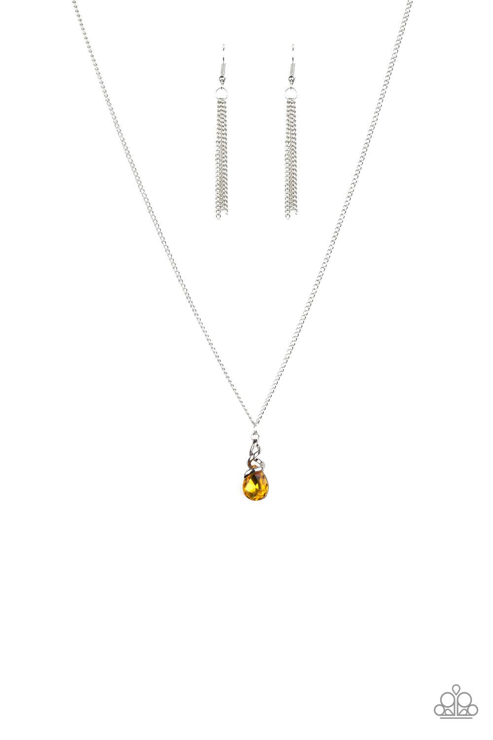 Paparazzi yellow deals moonstone necklace