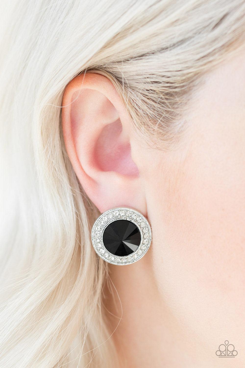 Paparazzi Accessories-What Should I BLING? - Black Earrings - jewelrybybretta