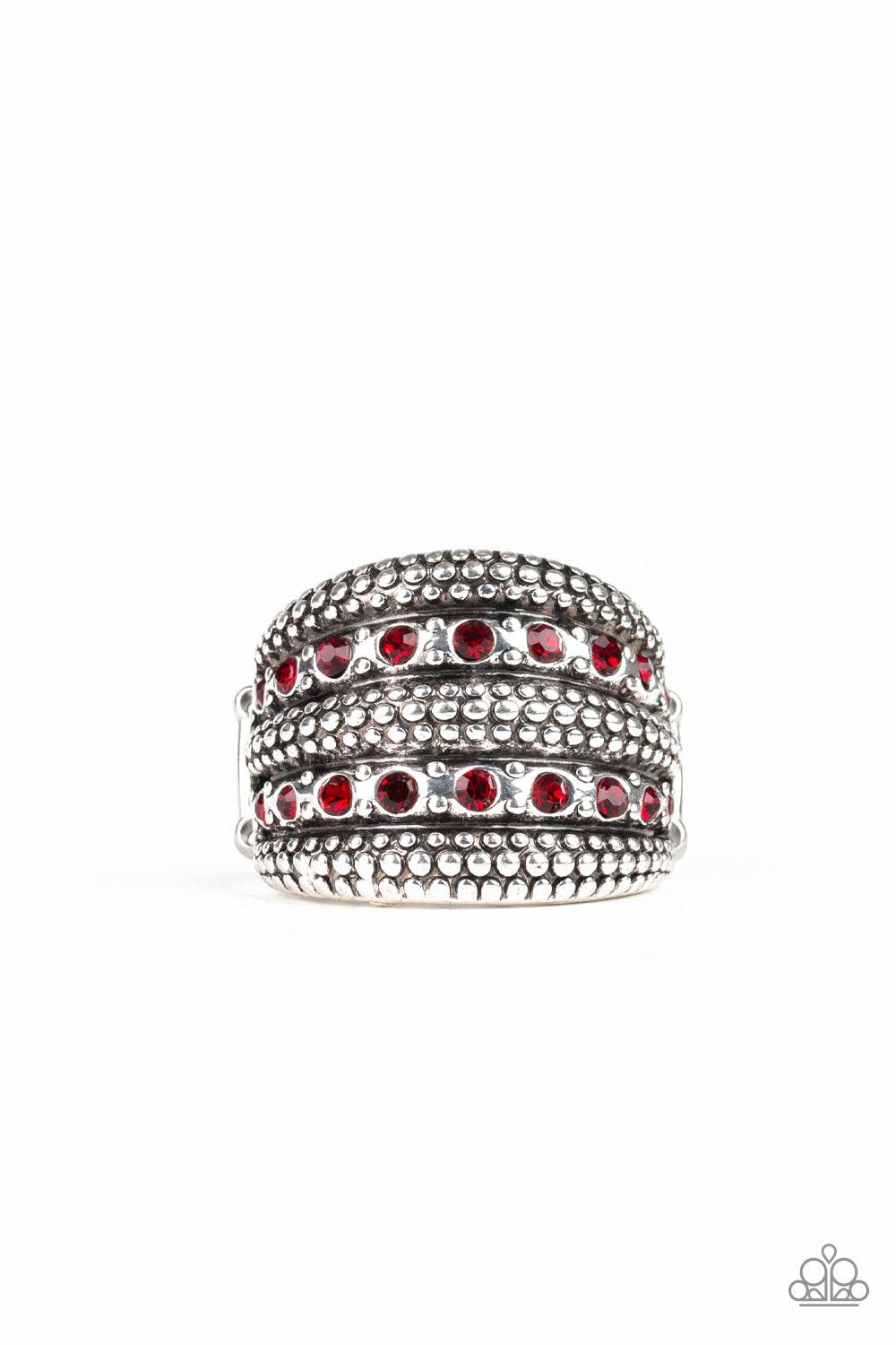 Paparazzi Accessories-Girl Fight - Red Ring