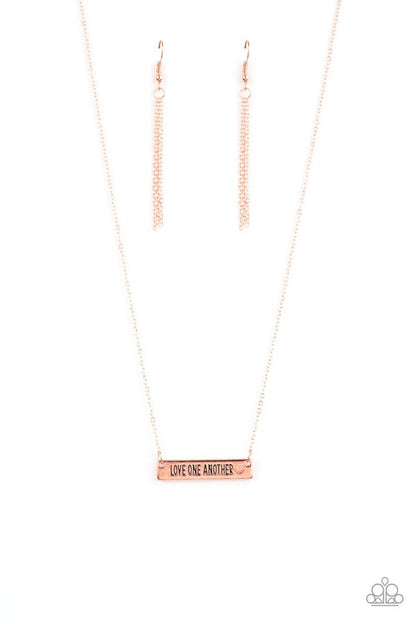 Paparazzi Accessories-Love One Another - Copper Necklace - jewelrybybretta