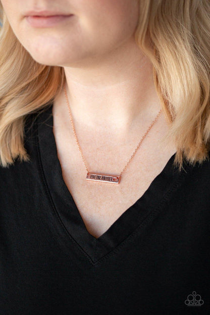 Paparazzi Accessories-Love One Another - Copper Necklace - jewelrybybretta