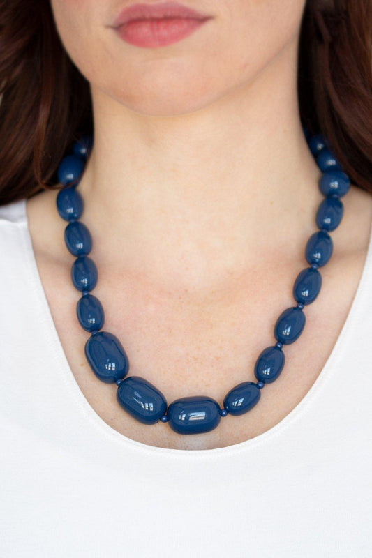 Paparazzi Accessories-Poppin Popularity - Blue Necklace