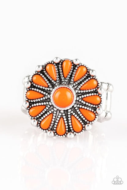 Paparazzi Accessories-Poppy Pop-tastic - Orange Earrings
