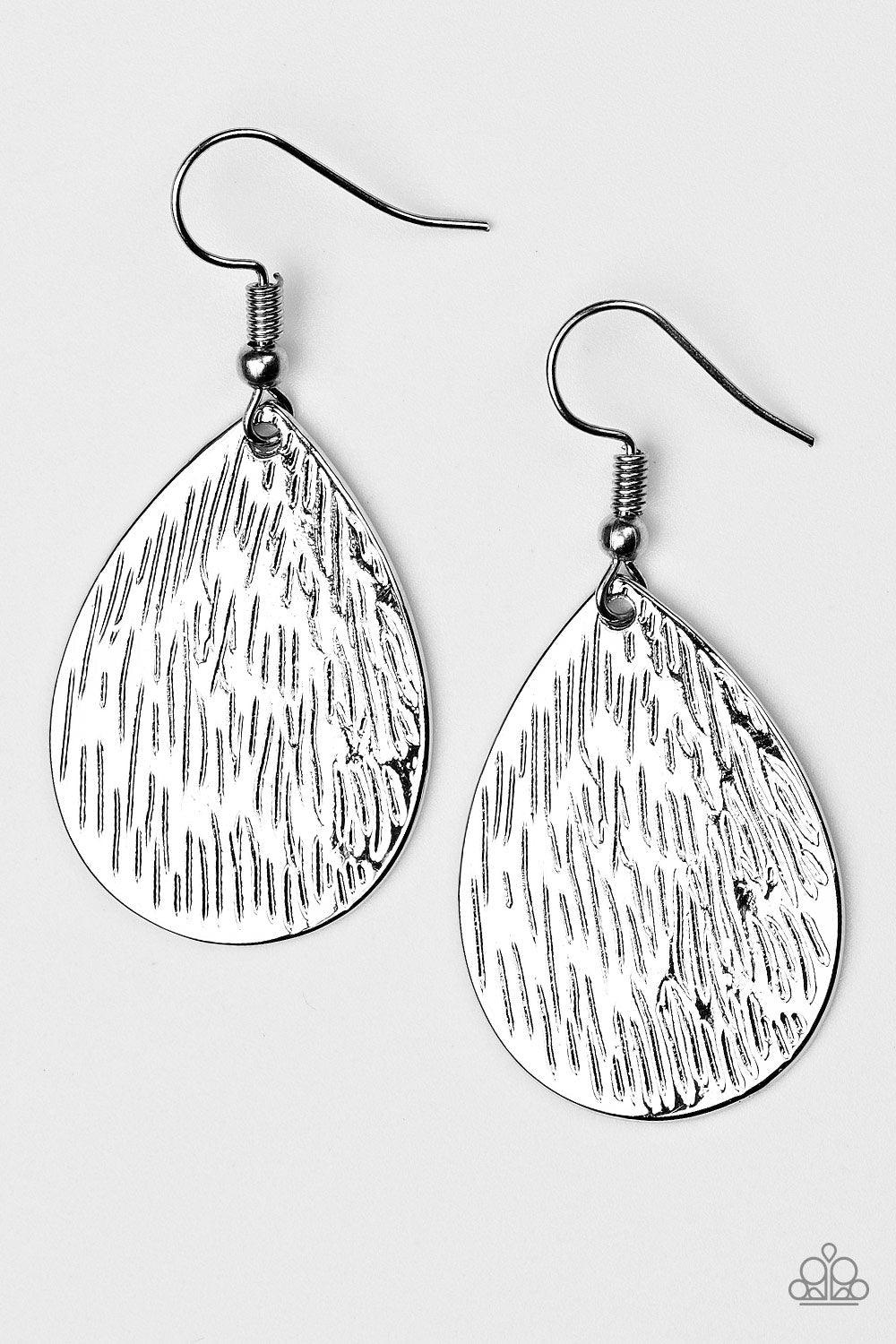 Paparazzi Accessories-Terra Incognita - Silver Earrings - jewelrybybretta