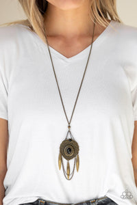 Paparazzi Accessories-Cactus Canyon - Brass Necklace - jewelrybybretta