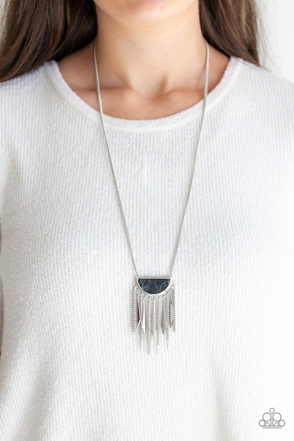 Paparazzi Accessories-Desert Hustle - Black Necklace
