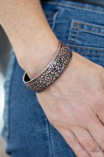 Paparazzi Accessories-Garden Tropic - Copper Bracelet