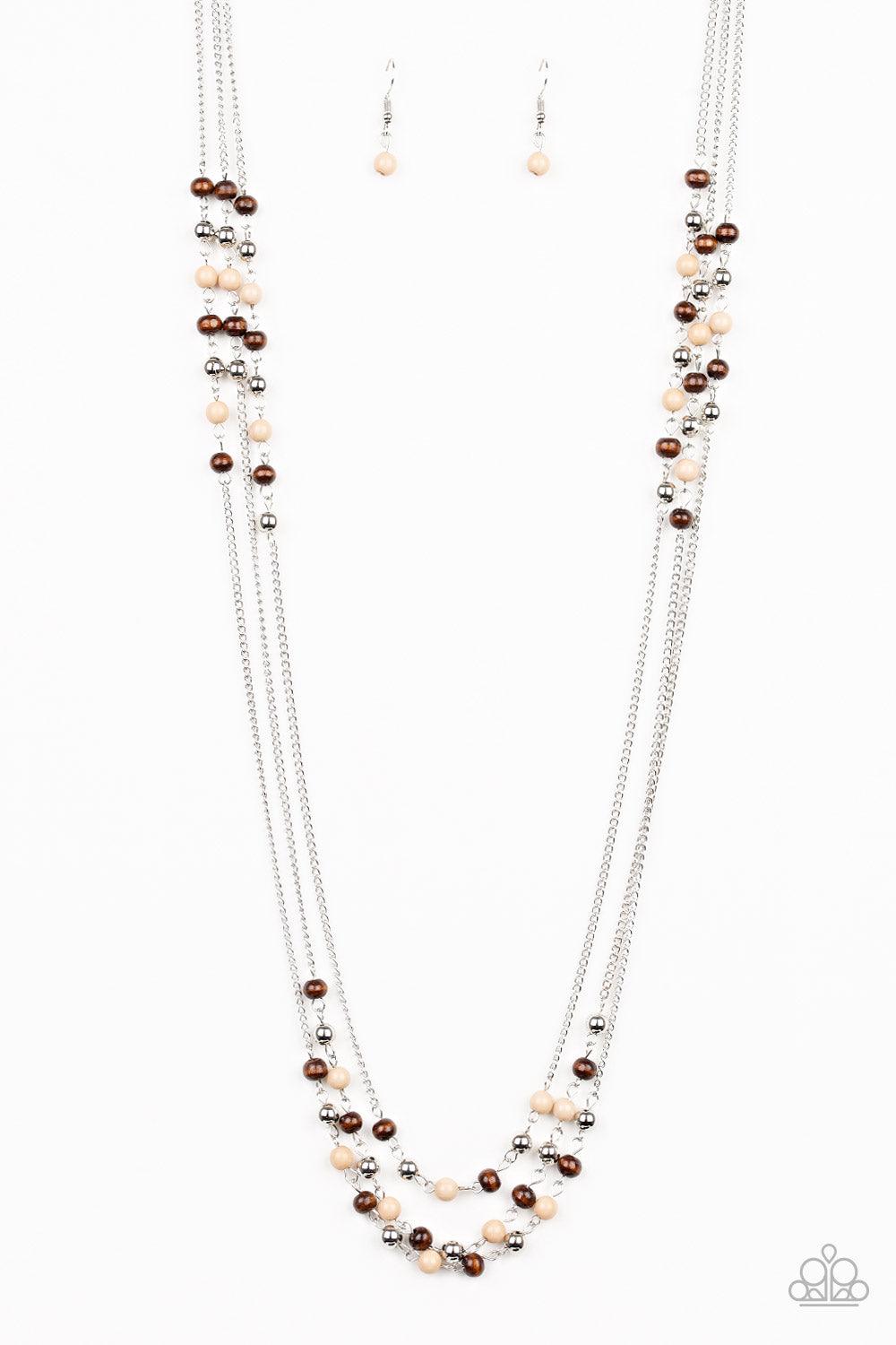 Paparazzi Accessories-Seasonal Sensation - Brown Necklace - jewelrybybretta