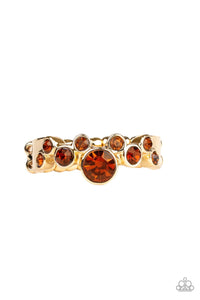 Paparazzi Accessories-Sparkle Spree - Brown Ring - jewelrybybretta