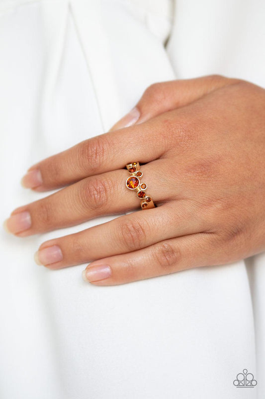 Paparazzi Accessories-Sparkle Spree - Brown Ring - jewelrybybretta