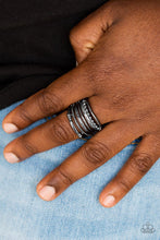 Paparazzi Accessories-The STEEL Of Night - Black Ring