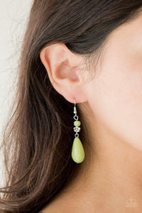 Sandstone Sunflowers Green Earrings -Jewelry by Bretta
