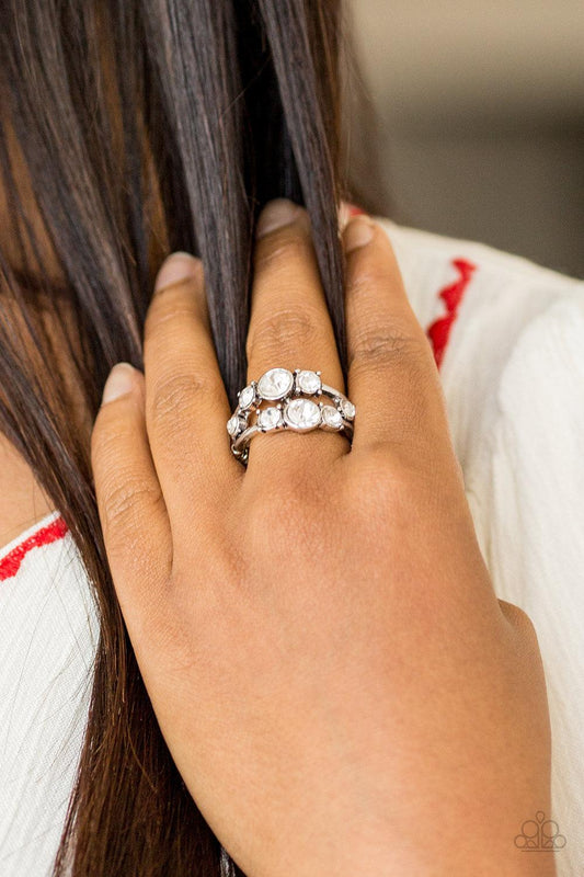 Paparazzi Accessories-Interstellar Fashion - White Ring