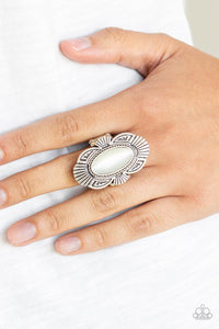Paparazzi Accessories- Oceanside Oracle -White Ring - jewelrybybretta